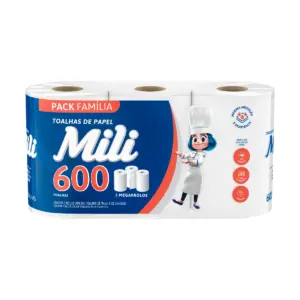 Papel Toalha 600 folhas Mili
